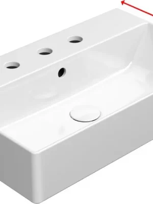 Akce GSI KUBE X keramické umyvadlo 60x37cm, 3 otvory, bílá ExtraGlaze 9454311