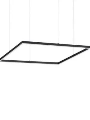 Zlevněný LED Závěsné svítidlo Ideal Lux ORACLE SLIM D70 SQUARE BK 3000K 259185 41W 3300lm 3000K IP20 70cm hranaté černé - IDEALLUX
