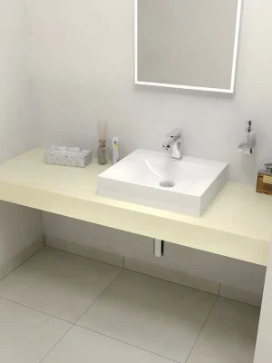 Značkový Sapho TAILOR rockstone deska 140x50 cm, provedení límce F TR140F