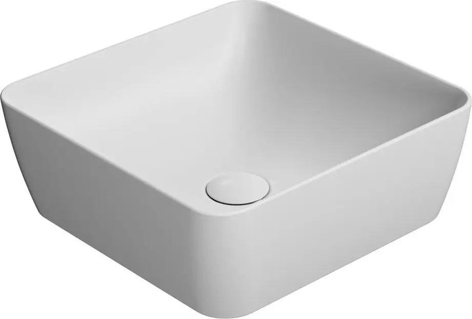 Akce GSI SAND/NUBES keramické umyvadlo na desku 38x38cm, bílá mat 903809