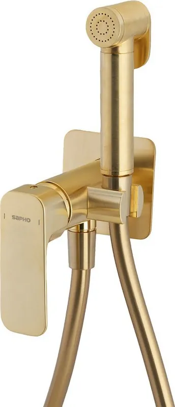 Značkový Sapho SPY podomítková bidetová baterie se Stop sprškou, zlato mat PY13/19