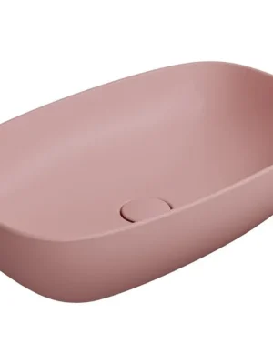 Značkový GSI NUBES keramické umyvadlo na desku 60x38cm, blush mat 978324