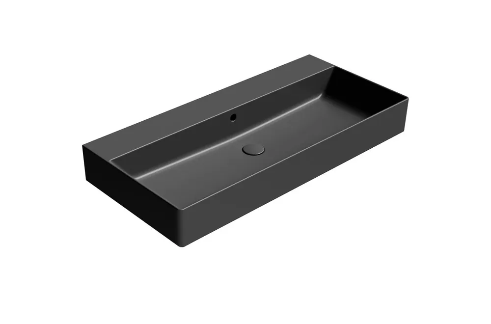 Akční Cena GSI KUBE X keramické umyvadlo 100x47cm, bez otvoru, černá mat 9423026