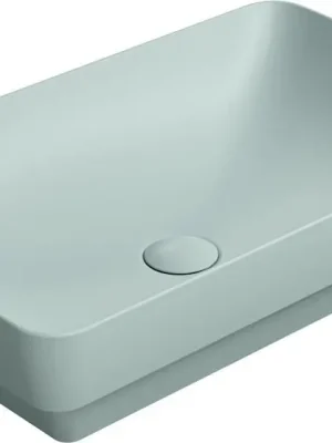 Zlevněný GSI PURA keramické umyvadlo na desku 60x38cm, ghiaccio mat 883715