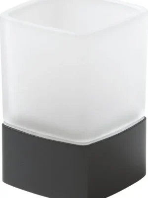 Akce Gedy LOUNGE sklenka na postavení, mléčné sklo, černá mat 549814