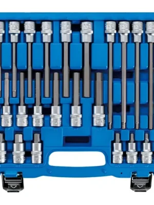 Značkový BGS Hlavice zástrčné imbus 1/2" 30 dílů sada, délky 55-100-140-200, 5-19 mm