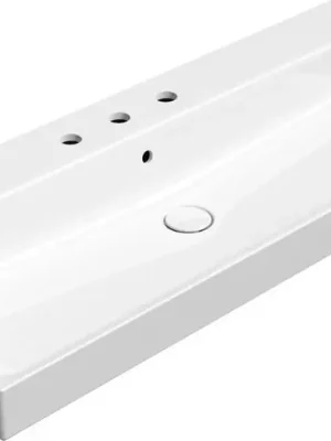 Akce GSI NUBES keramické umyvadlo 120x50cm, broušená spodní hrana, 3 otvory, bílá ExtraGlaze 96249311