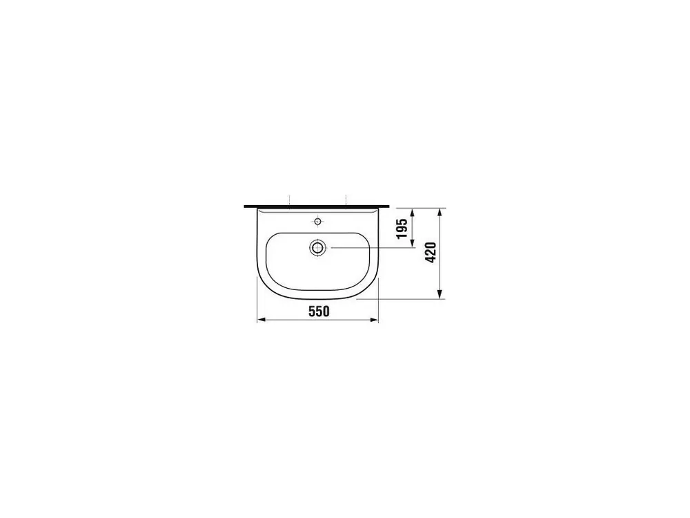 OlympNEW bílé umyvadlo 55x42 s otvorem pro baterii uprostřed 8.1061.2.000.104.1 Must-Have