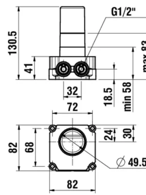 Zlevněný Laufen Simibox, podomítkové těleso 1-bodové pro TwinPlus  H3769810001001
