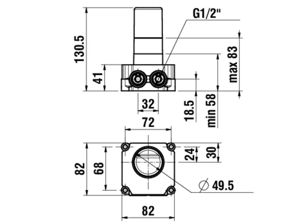 Zlevněný Laufen Simibox, podomítkové těleso 1-bodové pro TwinPlus  H3769810001001