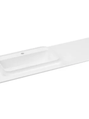 Akce Sapho BRAHEA umyvadlo 146,6x51,5cm (110+35), rockstone, levé, bílá mat BT147L