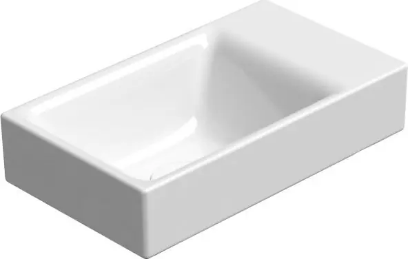 Akce GSI NUBES keramické umývátko 40x23cm, bez otvoru, pravé/levé, bílá ExtraGlaze 9636011