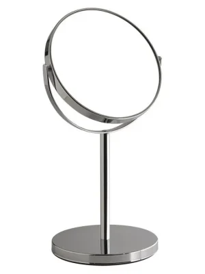 Zlevněný Sapho ANNA kosmetické zrcátko na postavení, Ø 163mm, oboustranné, chrom 211213
