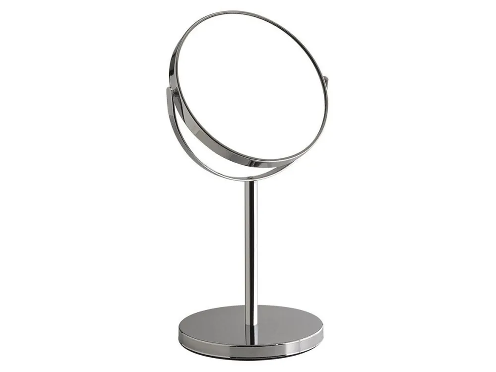 Zlevněný Sapho ANNA kosmetické zrcátko na postavení, Ø 163mm, oboustranné, chrom 211213