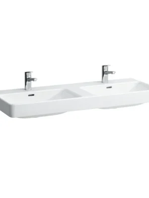 Značkový Laufen PRO-S bílé dvojumyvadlo 120x46 cm otvor,hranaté
