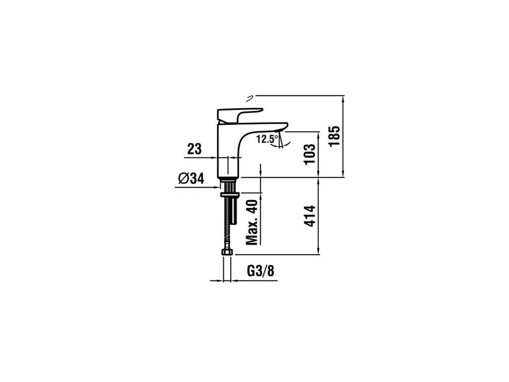 Akční Cena Laufen CityPlus baterie Umyvadlová stoj.s výtokem 103mm bez výpusti, průtok 5,7 l/min 3.1175.1.004.110.1