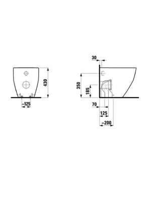 Zlevněný Laufen PRO LCCbílá WC mísa stojící, hluboké splachování  H8229524000001
