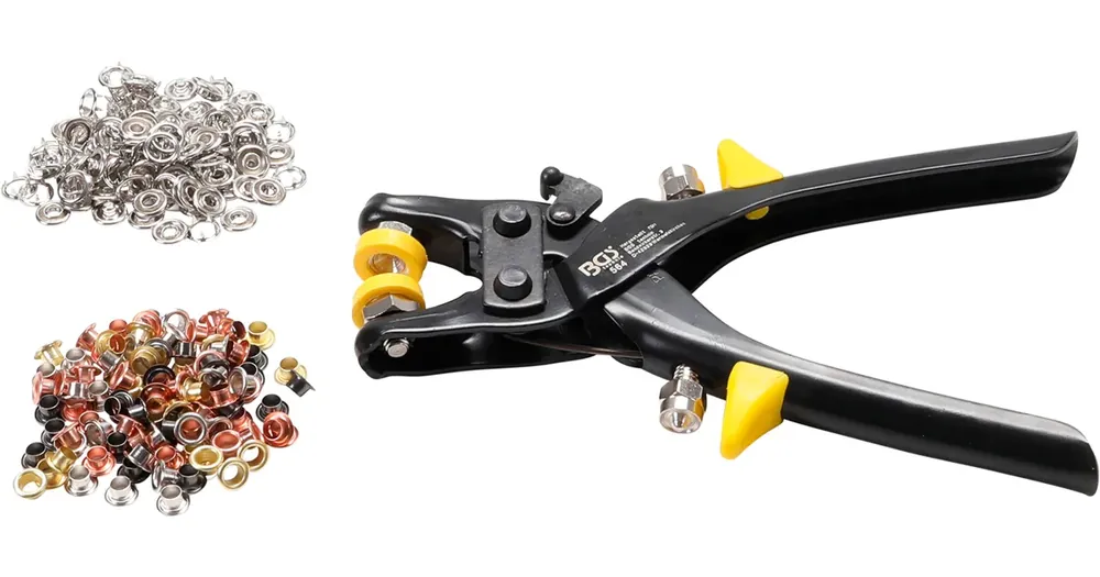 Akce BGS Kleště na duté nýty a knoflíky + 100 nýtů a 25 knoflíků