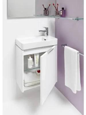 Zlevněný Laufen BASE Skříňka pod umývátko Pro 48x28 Levá, BÍLÁ lesk  H4021011102611