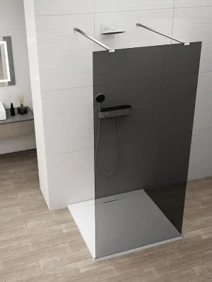 Zlevněný Polysan ESCA CHROME jednodílná sprchová zástěna do prostoru, kouřové sklo, 1200 mm ES1212-05