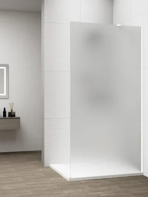 Značkový Polysan ESCA WHITE MATT jednodílná sprchová zástěna k instalaci ke stěně, matné sklo, 1500 mm ES1115-03