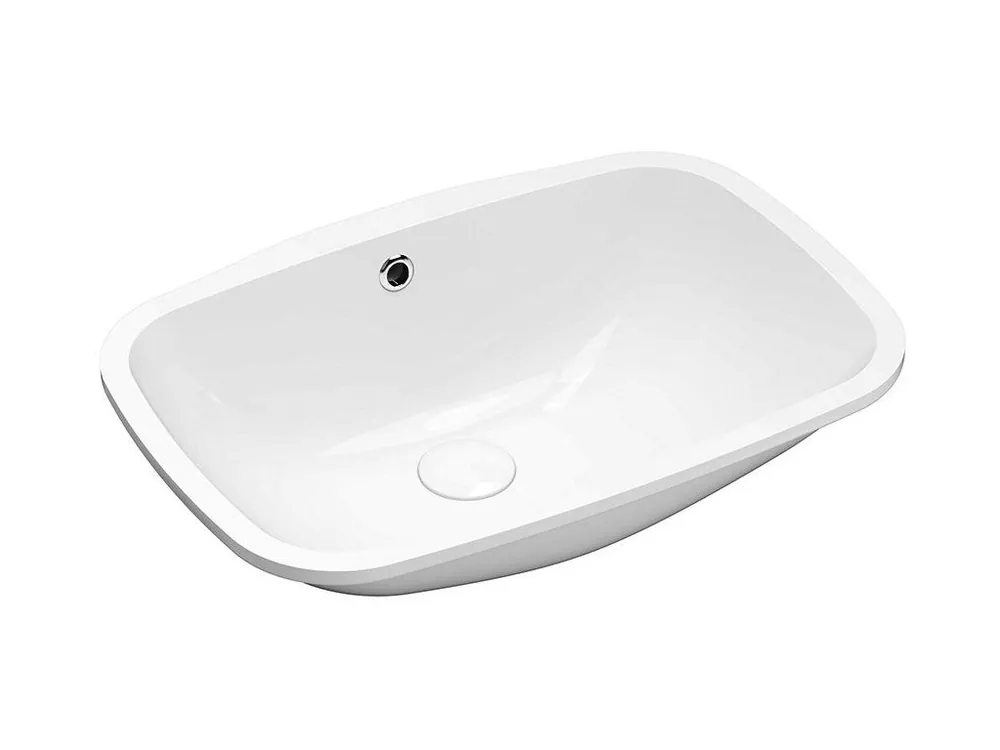 Zlevněný Sapho NUVO keramické umyvadlo pod desku, 55x38cm, bílá 50354