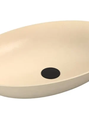 Akční Cena Polysan BANERA OVAL umyvadlo na desku, litý mramor, 60x40cm, béžová mat 14397.81