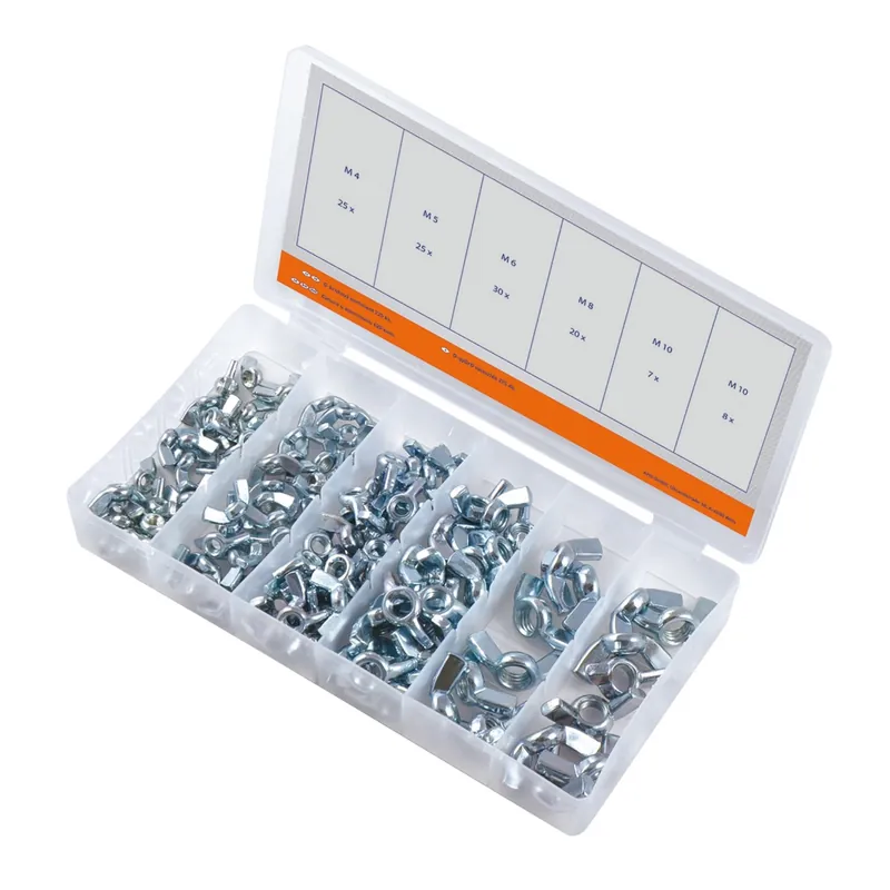 Jen Po Omezenou Doba WorkersBest 816-00005 sada křídlových matek 115ks pozinkováno M4-M10