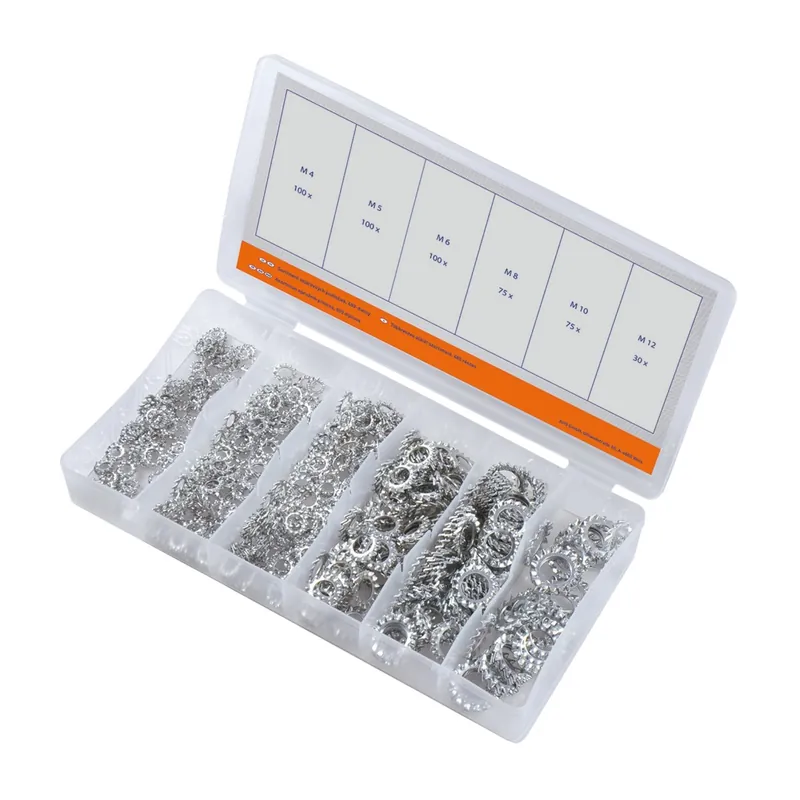 WorkersBest 810-00012 sada zoubkových podložek 480ks pozinkováno M4-M12 Omezená Nabídka