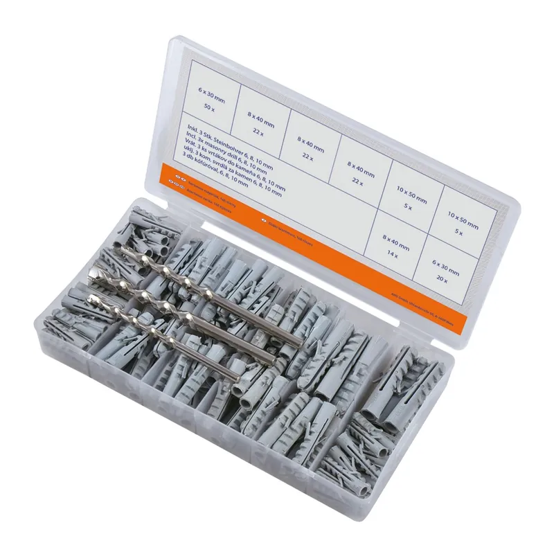 Hit Sezóny WorkersBest 801-00021 sada hmoždinek s izolací 160ks 70x6mm,80x8mm,10x10mm