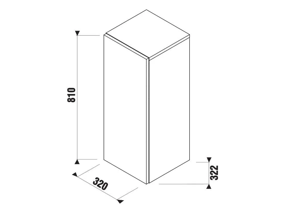 Zlevněný JIKA Cubito-N BÍLÁ skříňka střední 32x81x32, Pravé dveře, 2 police skleněné  H43J4211205001