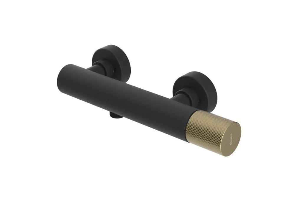 Akce Sapho ULTRATAP nástěnná sprchová baterie, černá mat/zlato mat UT011TBG