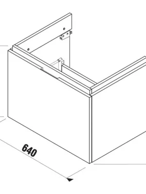 Akce JIKA Cubito-N DUB skříňka pro umyv.65x48, 1 zásuvka  H40J4243015191