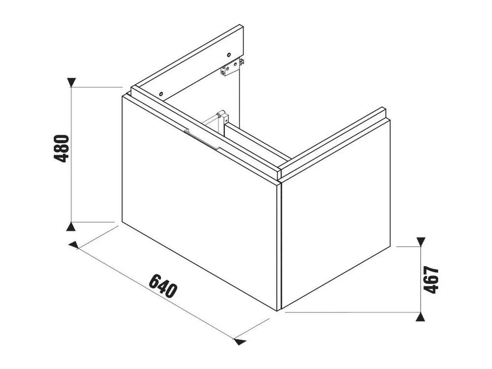 Akce JIKA Cubito-N DUB skříňka pro umyv.65x48, 1 zásuvka  H40J4243015191