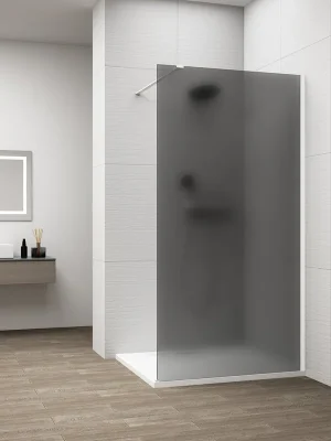 Akce Polysan ESCA WHITE MATT jednodílná sprchová zástěna k instalaci ke stěně, kouřové matné sklo, 900 mm ES1490-03