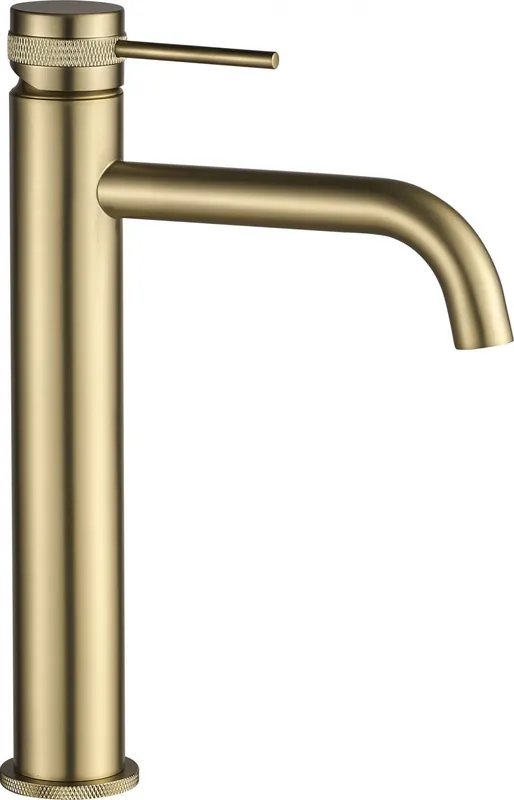 Akce Umyvadlová baterie MAXMAX Rea LUNGO GRIP - vysoká - broušená zlatá