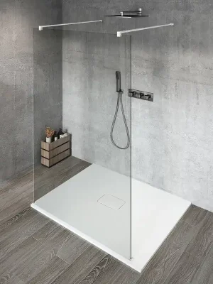 Zlevněný Gelco VARIO WHITE jednodílná sprchová zástěna do prostoru, čiré sklo, 700 mm GX1270GX2215