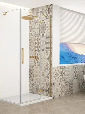 Akce Gelco TRINITY GOLD MATT čtvercový sprchový kout 900x900mm, čiré sklo, pravé GT5690-90CR-G