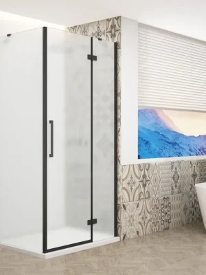 Zlevněný Gelco TRINITY BLACK čtvercový sprchový kout 900x900mm, matné sklo, pravé GT5690-90MR-B