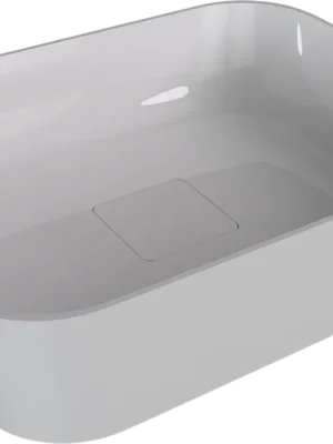 Značkový Polysan BANERA SQUARE umyvadlo na desku, litý mramor, 50x36cm, bílá 14596