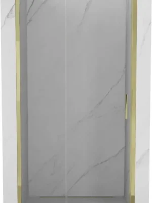 Zlevněný Sprchové dveře MEXEN EXO pivotové - dvoudílné - 100 cm - čiré - zlaté - 819-100-000-50-00