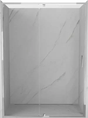 Značkový Sprchové dveře MEXEN EXO pivotové - dvoudílné - 160 cm - čiré - chromové - 819-160-000-01-00