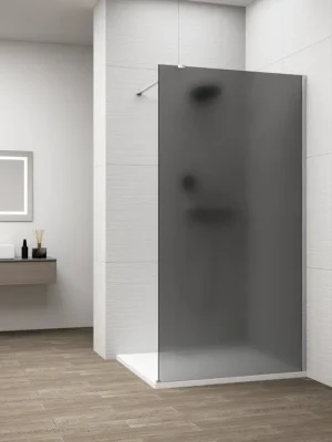 Akce Polysan ESCA CHROME jednodílná sprchová zástěna k instalaci ke stěně, kouřové matné sklo, 1500 mm ES1415-01