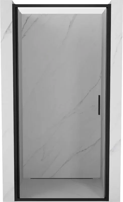 Značkový Sprchové dveře MEXEN EXO křídlové 80 cm - čiré - černé - 817-080-000-70-00