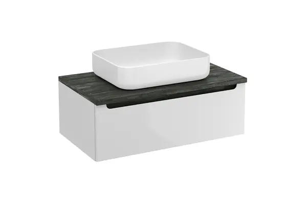 Akce Naturel Stilla Koupelnová skříňka pod umyvadlo 80x30x45 cm bílá STILLAD08005DC