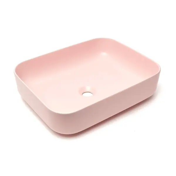 Značkový Umyvadlo na desku SAT Infinitio 50x39 cm, růžová mat