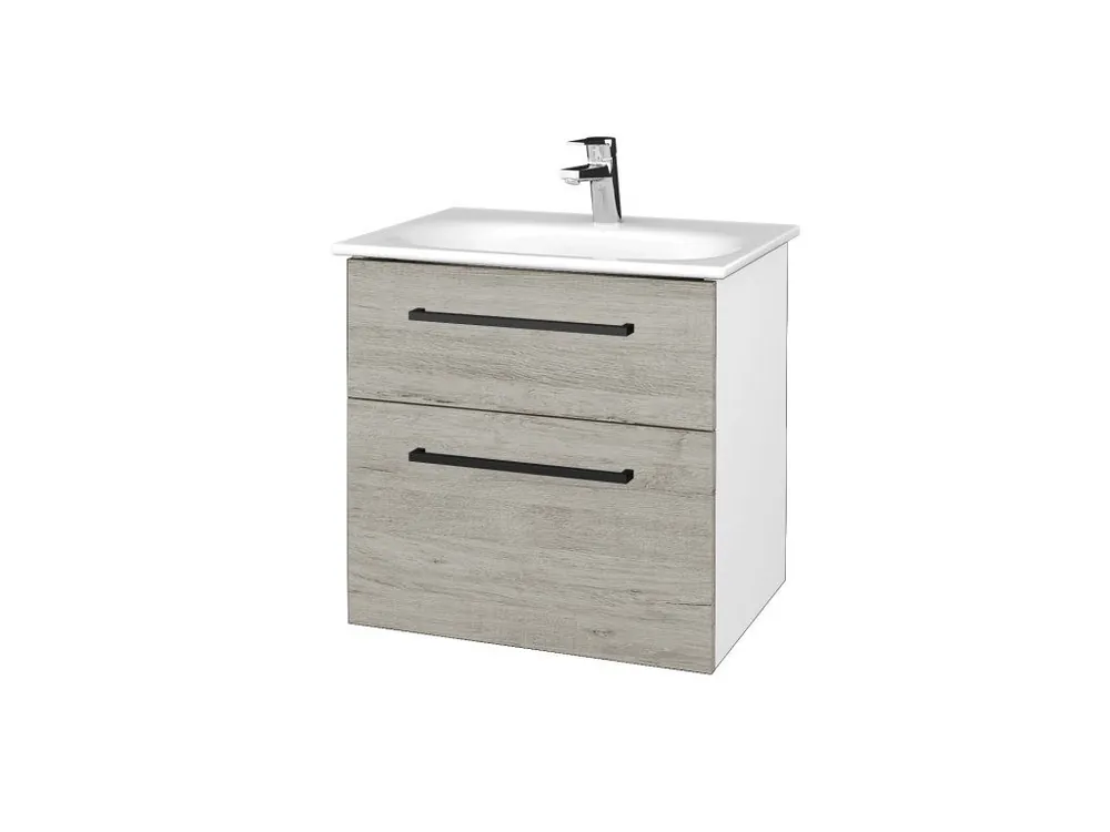 Akční Cena Koupelnová skříňka PROJECT SZZ2 60 - N01 Bílá lesk / Úchytka T06 / D05 Oregon