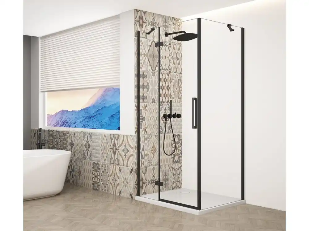 Zlevněný Gelco TRINITY BLACK obdélníkový sprchový kout 1000x800mm, čiré sklo, levé GT5680-10CL-B