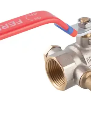 Kulový plnoprůtočný kohout s vypouštěním Novaservis F-Power, 16bar, páka MM Nová Kolekce