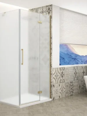 Akce Gelco TRINITY GOLD MATT obdélníkový sprchový kout 1000x800mm, matné sklo, pravé GT5680-10MR-G